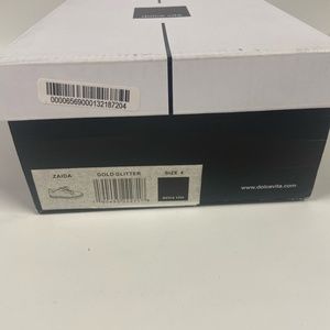 Dolce Vita Girl's Zaida Sneaker, Gold Glitter Size 4 Big Girl